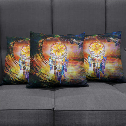 Hawaii Pillow Cover Hibiscus Dreamcatcher Wales Night