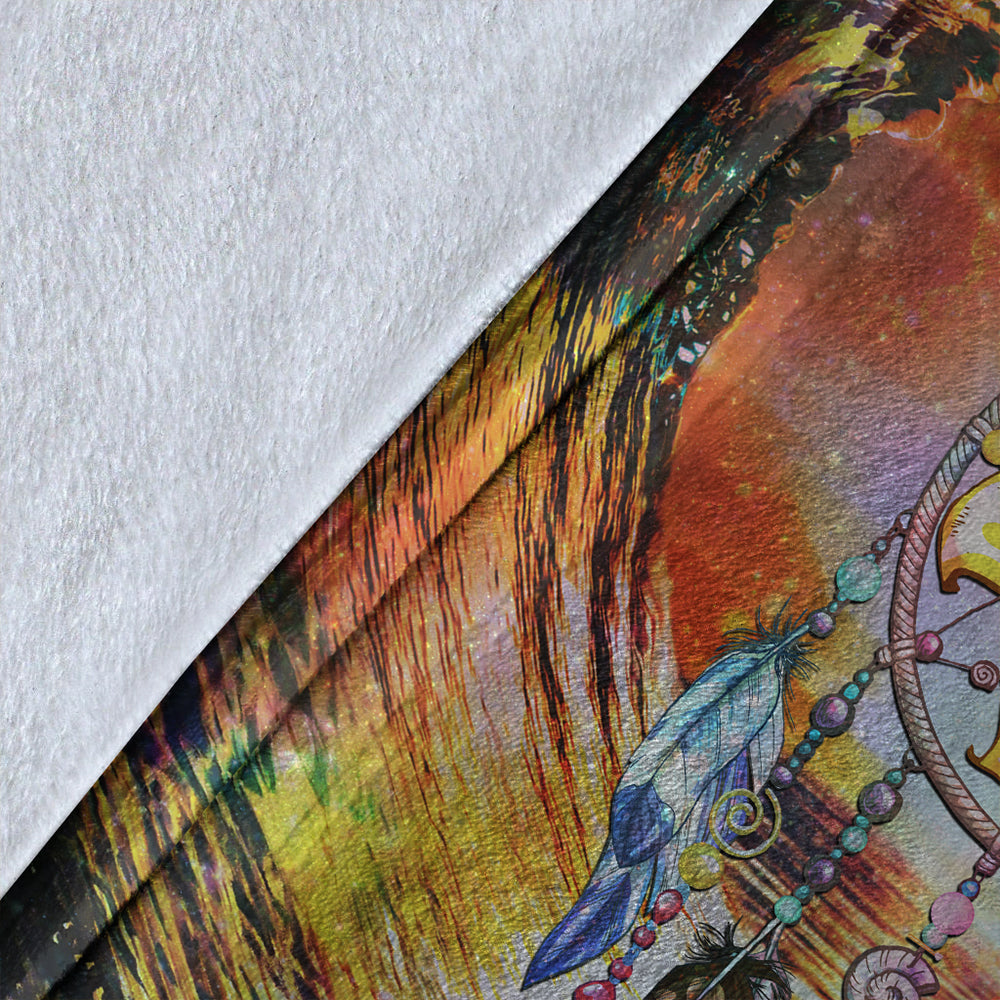 Hawaii Premium Blanket Hibiscus Dreamcatcher Wales Night