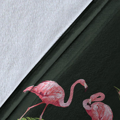 Hawaii Premium Blanket Hibiscus Flamingo