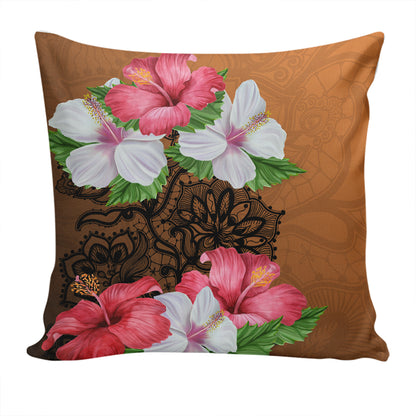 Hawaii Pillow Cover Hibiscus Flower Polynesia