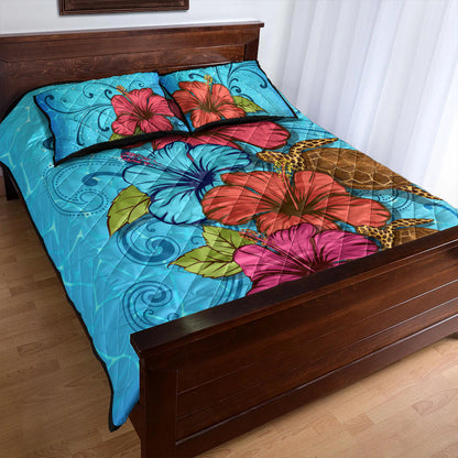 Hawaii Quilt Bed Set Hibiscus Flower Soulful