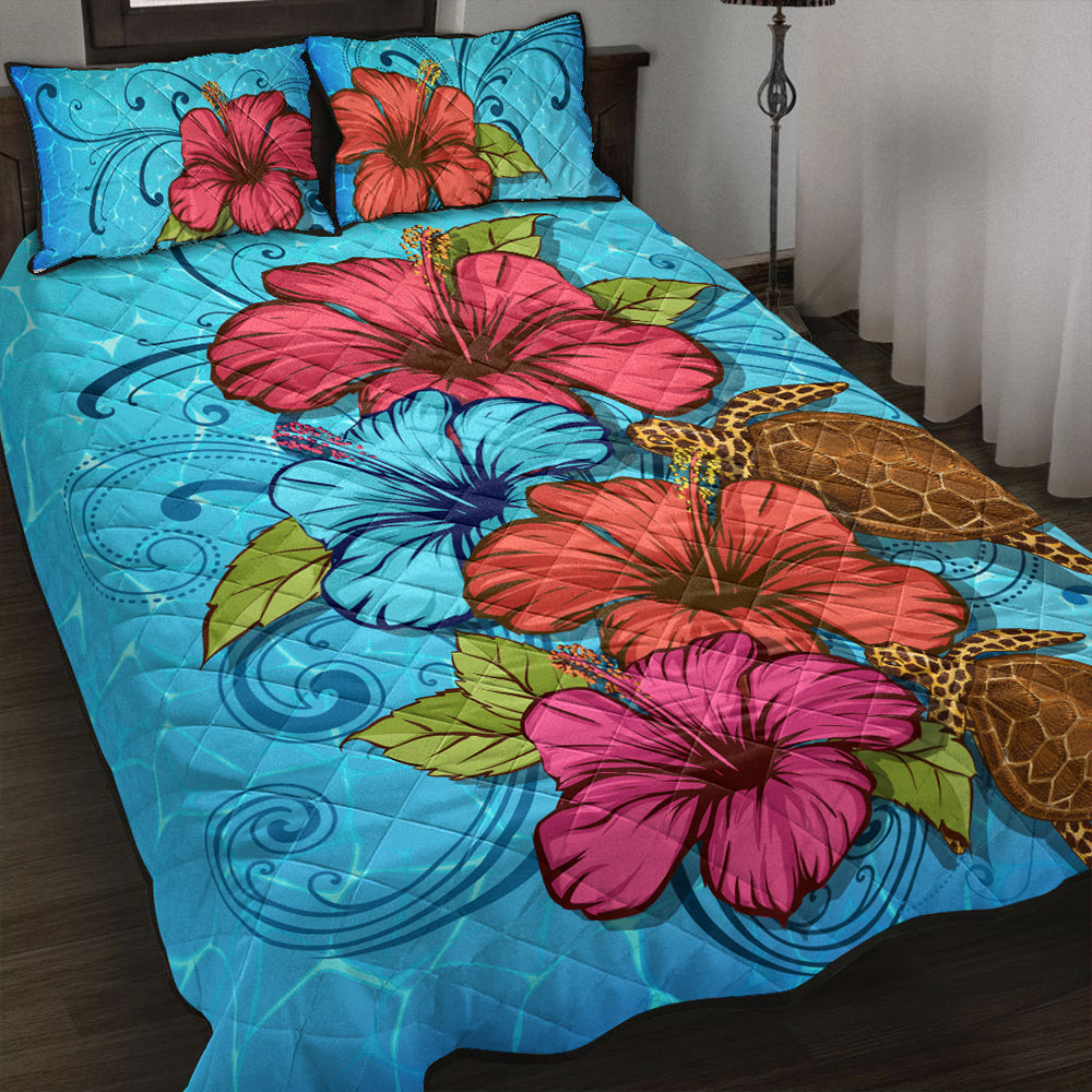 Hawaii Quilt Bed Set Hibiscus Flower Soulful