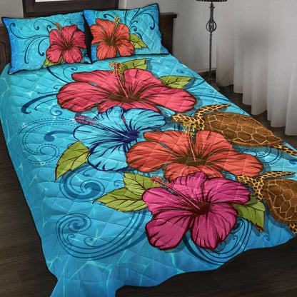 Hawaii Quilt Bed Set Hibiscus Flower Soulful