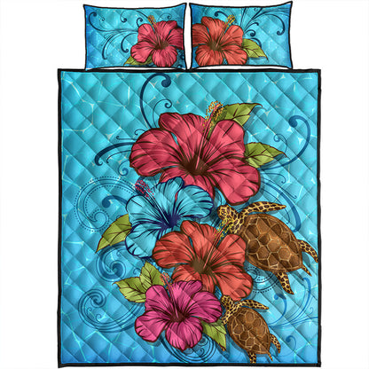 Hawaii Quilt Bed Set Hibiscus Flower Soulful