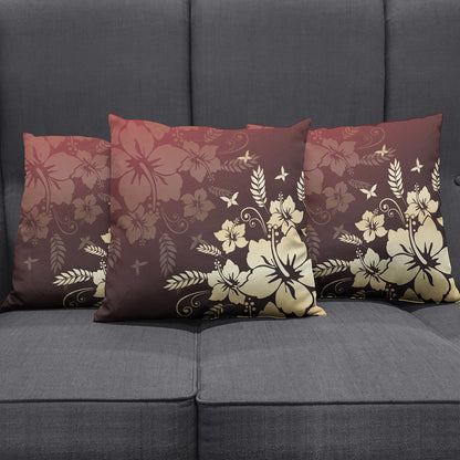 Hawaii Pillow Cover Hibiscus Golden Royal