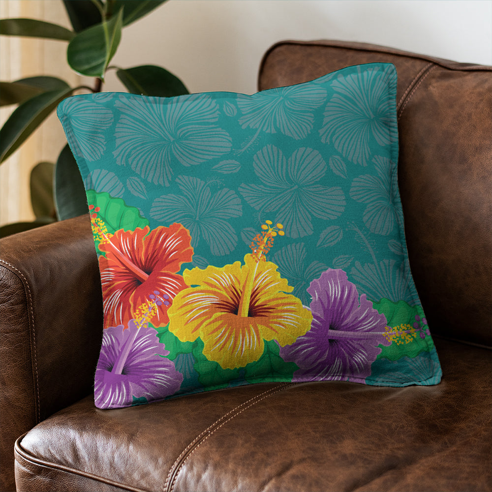 Hawaii Pillow Cover Hibiscus More Color