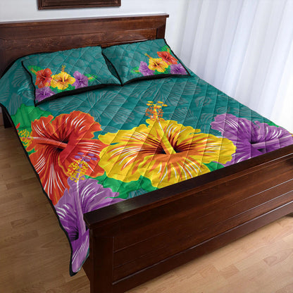 Hawaii Quilt Bed Set Hibiscus More Color