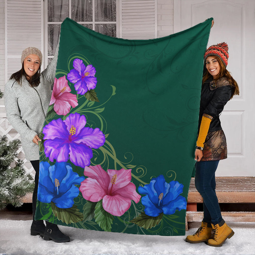 Hawaii Premium Blanket Hibiscus More Colorful