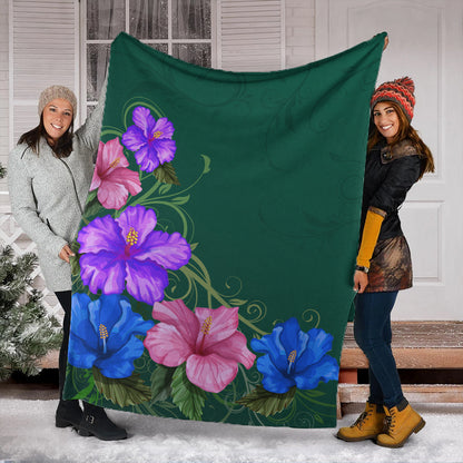 Hawaii Premium Blanket Hibiscus More Colorful