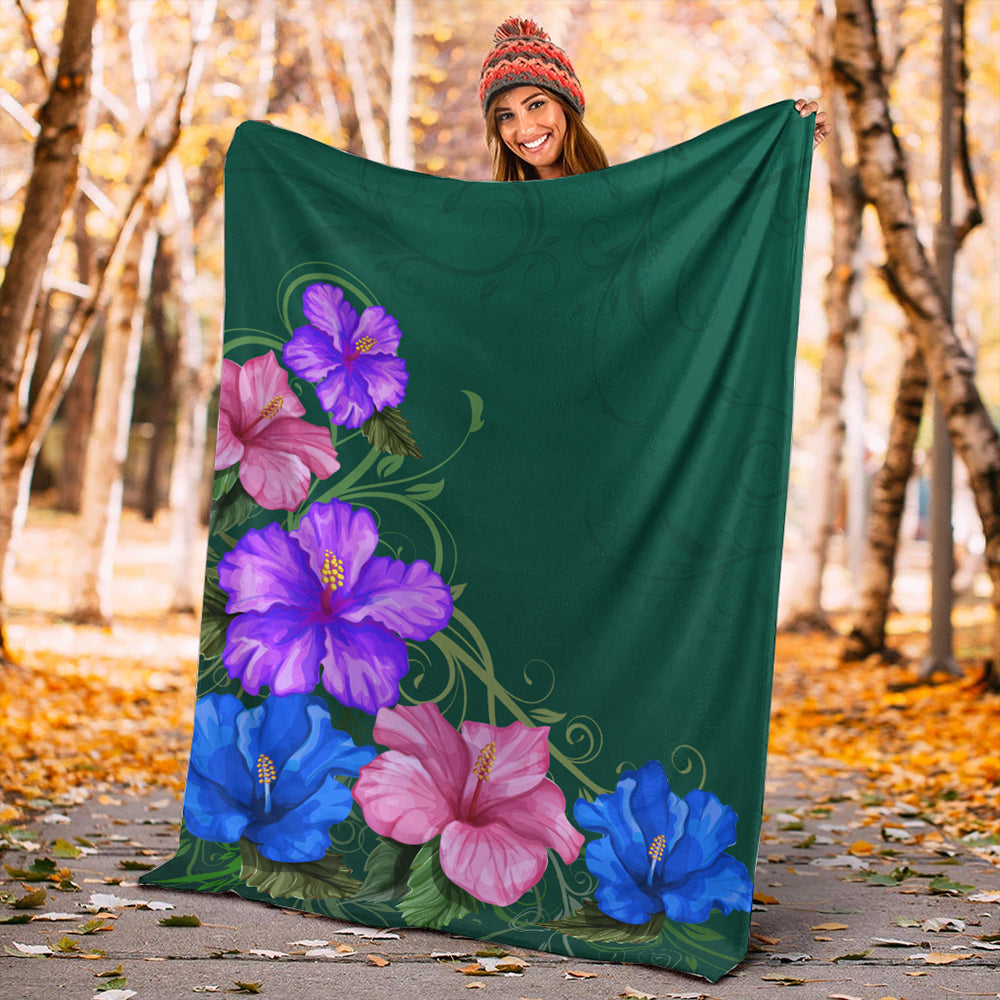 Hawaii Premium Blanket Hibiscus More Colorful