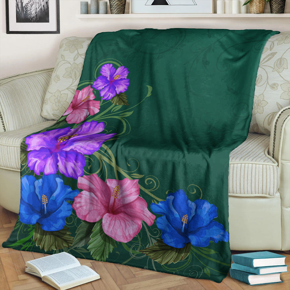 Hawaii Premium Blanket Hibiscus More Colorful