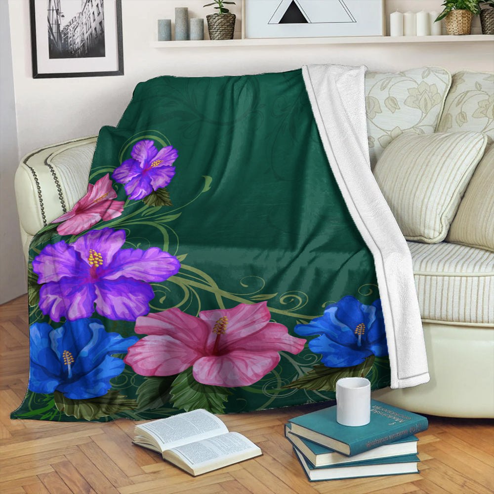 Hawaii Premium Blanket Hibiscus More Colorful