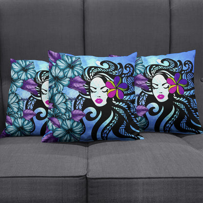 Hawaii Pillow Cover Hibiscus Polynesian Hula Girl