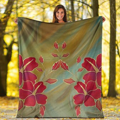 Hawaii Premium Blanket Hibiscus Water Color