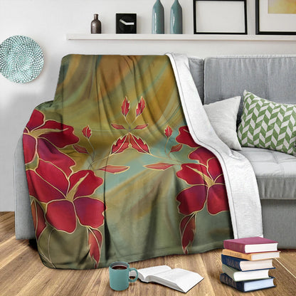Hawaii Premium Blanket Hibiscus Water Color