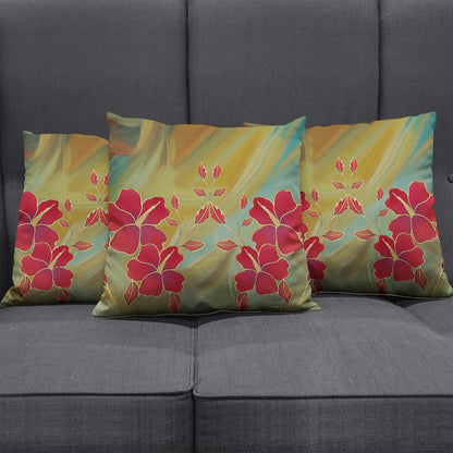 Hawaii Pillow Cover Hibiscus Water Color