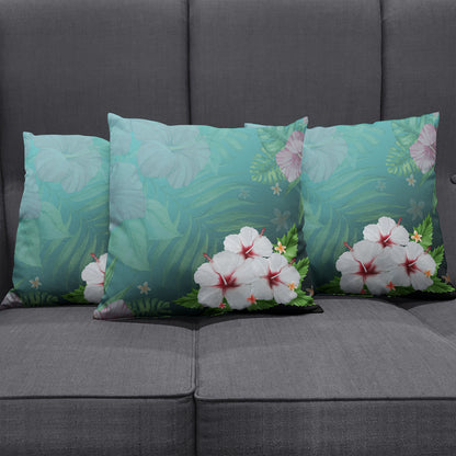 Hawaii Pillow Cover Hibiscus White Flower Gleeful