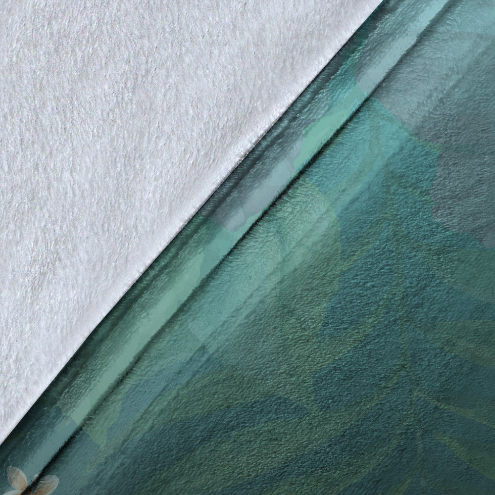 Hawaii Premium Blanket Hibiscus White Flower Gleeful