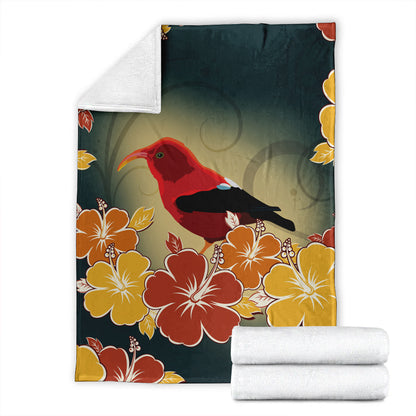 Hawaii Premium Blanket Honeycreeper Hibiscus