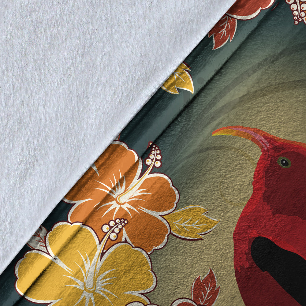 Hawaii Premium Blanket Honeycreeper Hibiscus