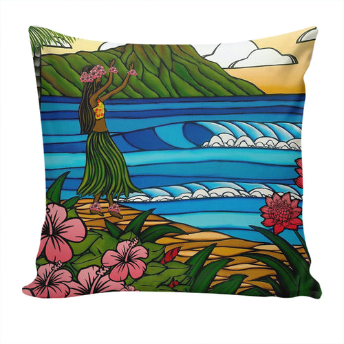 Hawaii Pillow Cover Hula Girl Dance Picture