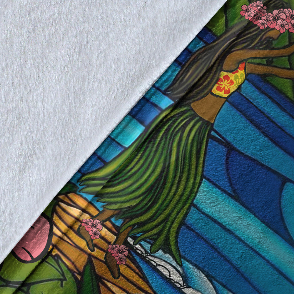 Hawaii Premium Blanket Hula Girl Dance Picture