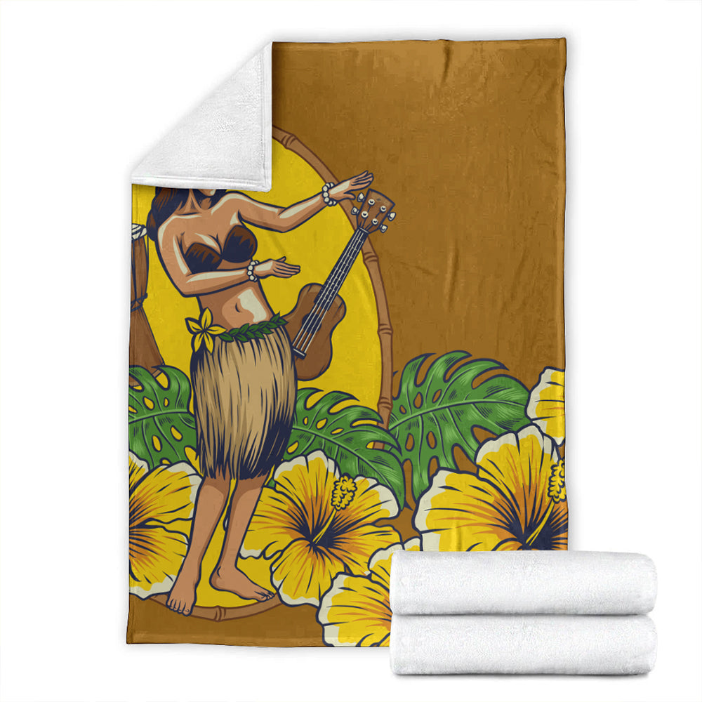 Hawaii Premium Blanket Hula Girl Dance Tradition