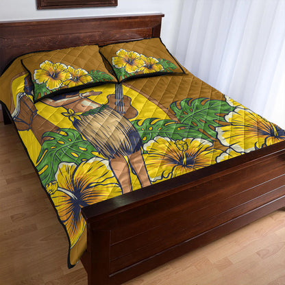 Hawaii Quilt Bed Set Hula Girl Dance Tradition