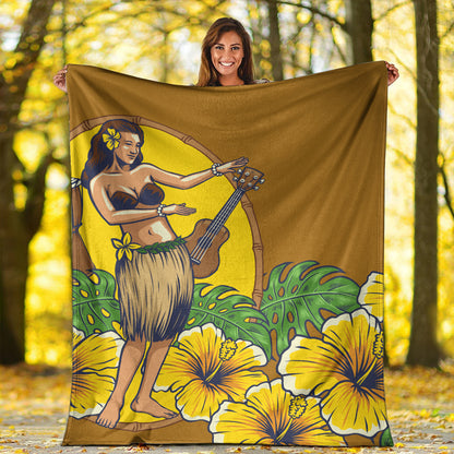 Hawaii Premium Blanket Hula Girl Dance Tradition