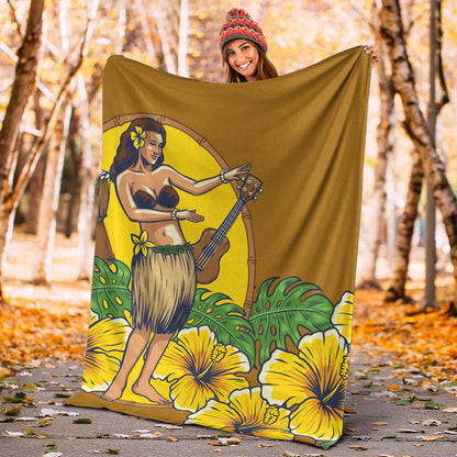 Hawaii Premium Blanket Hula Girl Dance Tradition