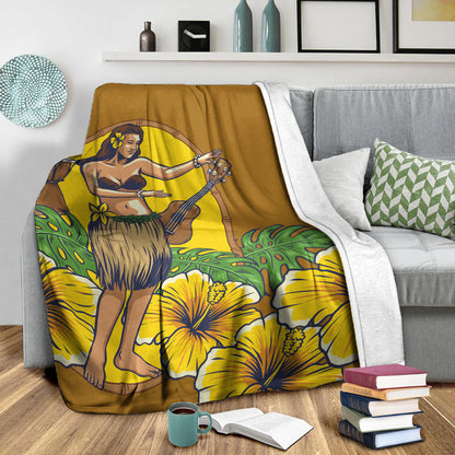 Hawaii Premium Blanket Hula Girl Dance Tradition