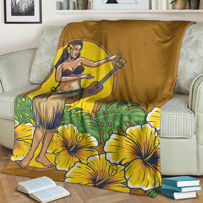 Hawaii Premium Blanket Hula Girl Dance Tradition