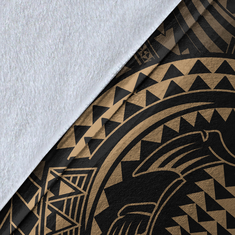 Hawaii Premium Blanket Kakau Honu Arc Polynesian Gold