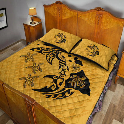 Hawaii Quilt Bed Set Love Animal Polynesian