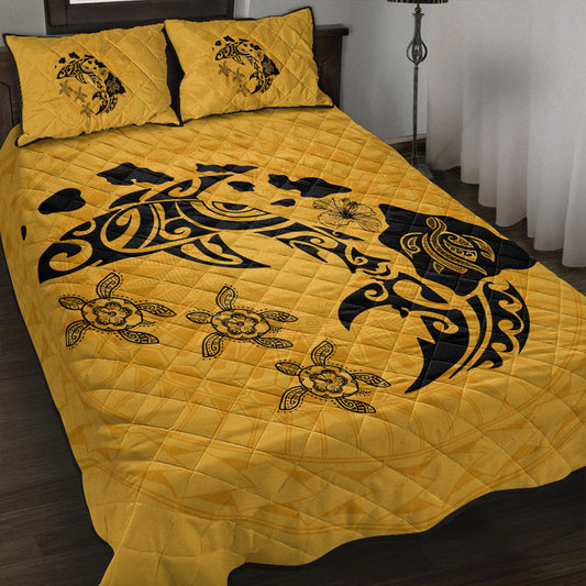 Hawaii Quilt Bed Set Love Animal Polynesian