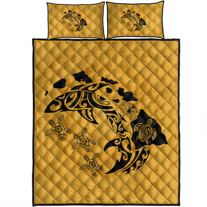 Hawaii Quilt Bed Set Love Animal Polynesian