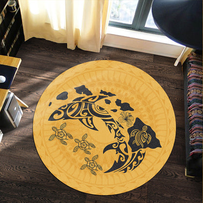 Hawaii Round Rug Love Animal Polynesian