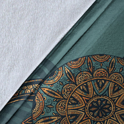 Hawaii Premium Blanket Mandela Turtle Royal Blue