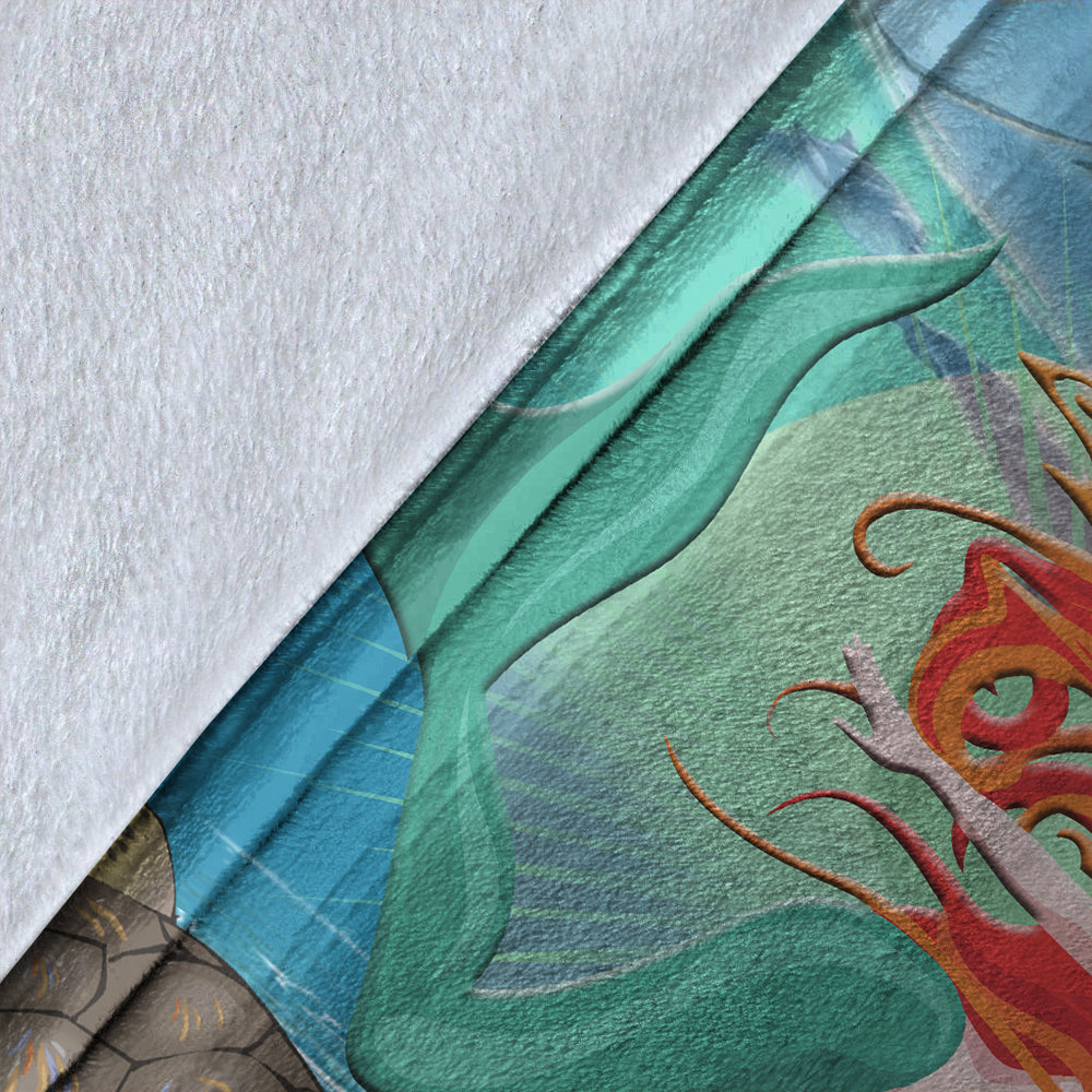 Hawaii Premium Blanket Mermaid And Animal