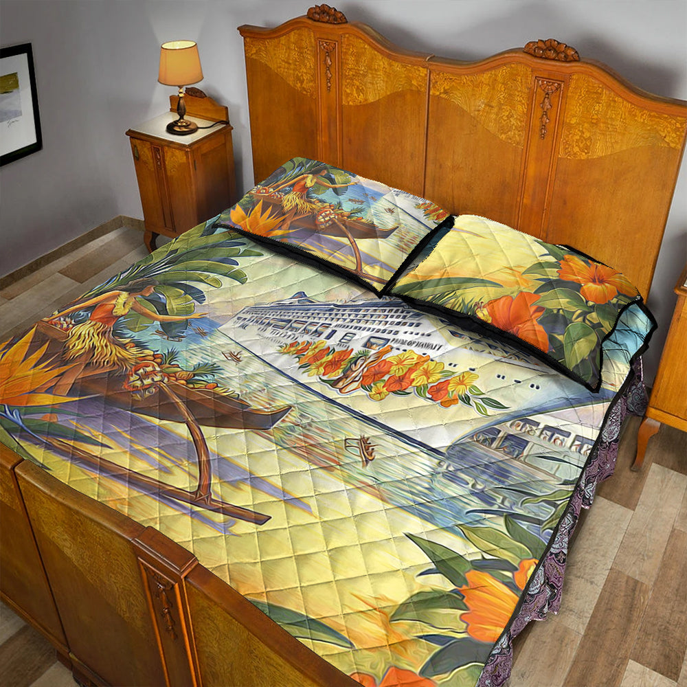 Hawaii Quilt Bed Set Mordern City