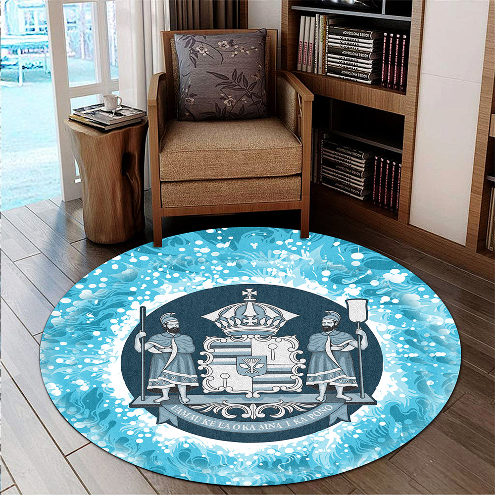 Hawaii Round Rug Native Hawaii Coat Of Arms Round Rug Discrete