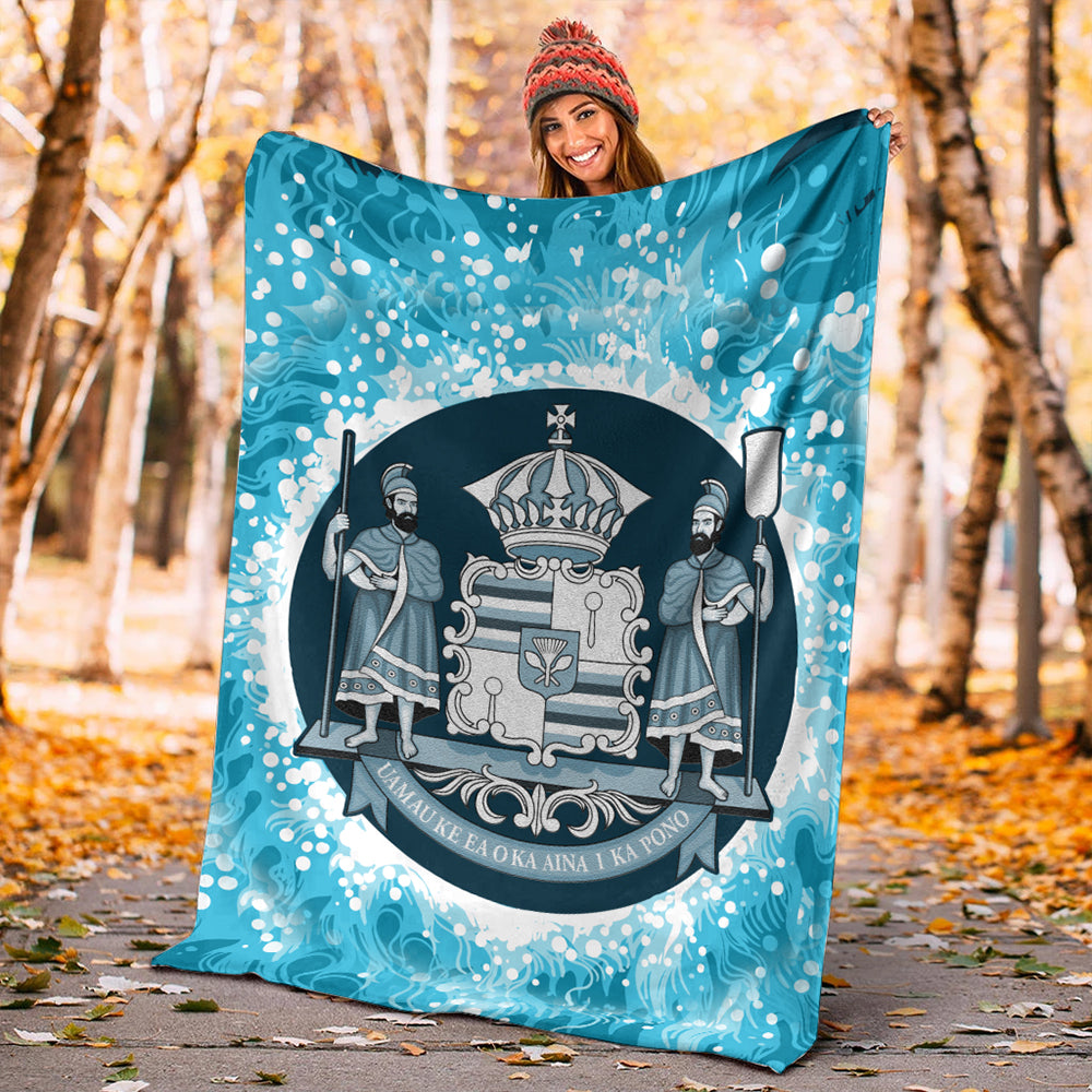 Hawaii Premium Blanket Native Hawaii Coat Of Arms Premium Blanket Discrete