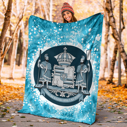 Hawaii Premium Blanket Native Hawaii Coat Of Arms Premium Blanket Discrete