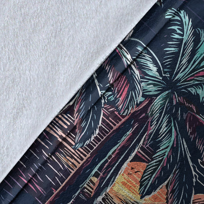 Hawaii Premium Blanket Night On The Land