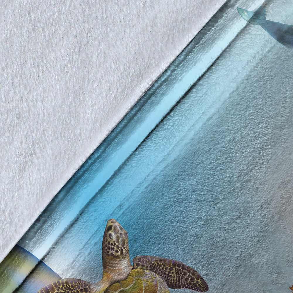 Hawaii Premium Blanket Ocean Cartoon