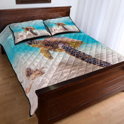Hawaii Quilt Bed Set Ocean Picture