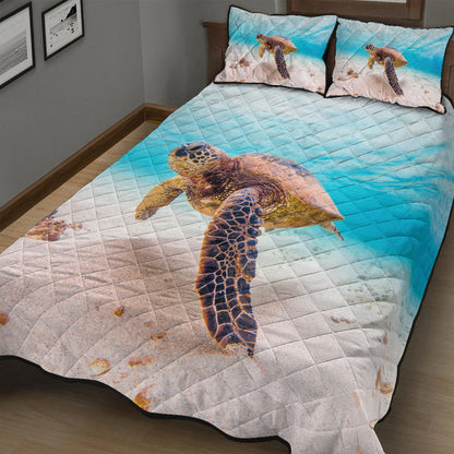 Hawaii Quilt Bed Set Ocean Picture