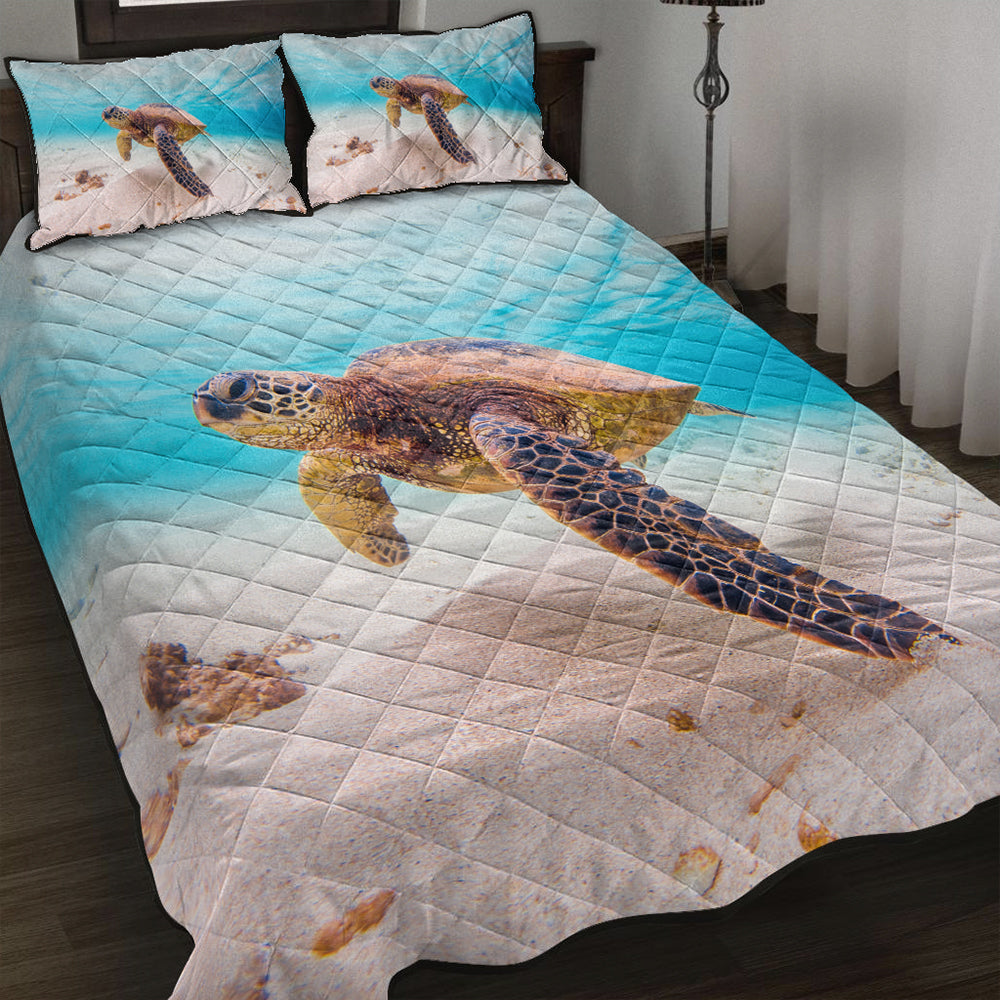 Hawaii Quilt Bed Set Ocean Picture