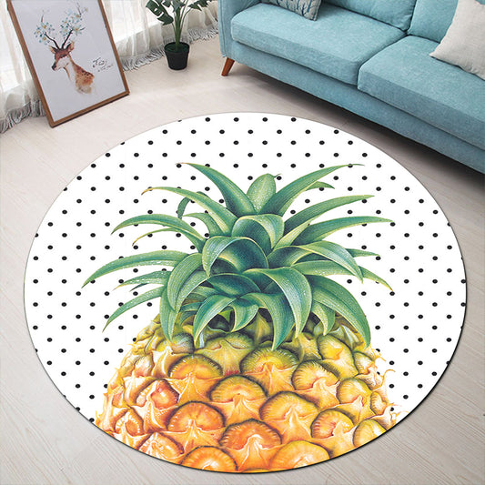Hawaii Round Rug Pineapple Dottie