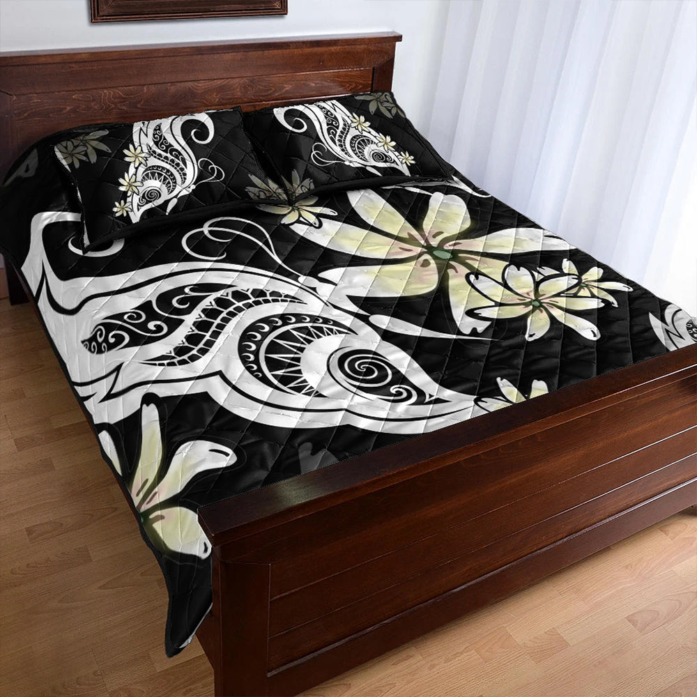 Hawaii Quilt Bed Set Plumeria Butterfly